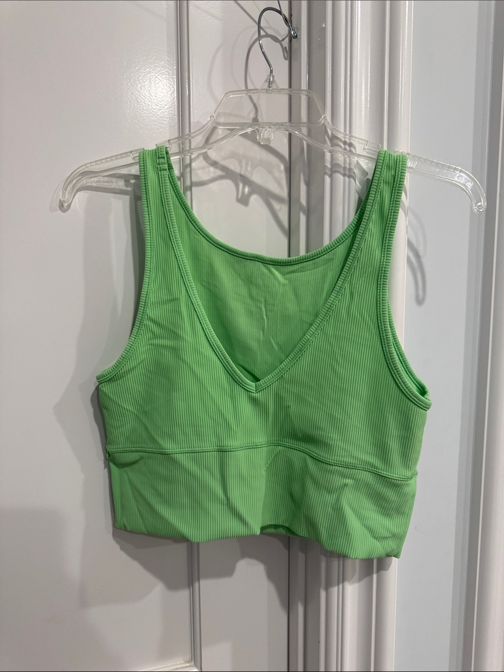 lululemon athletica Green Ribbed V-Neck Tank